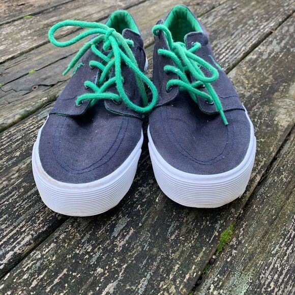 Polo by Ralph Lauren navy blue canvas shoe Mens 7 - Picture 3 of 8